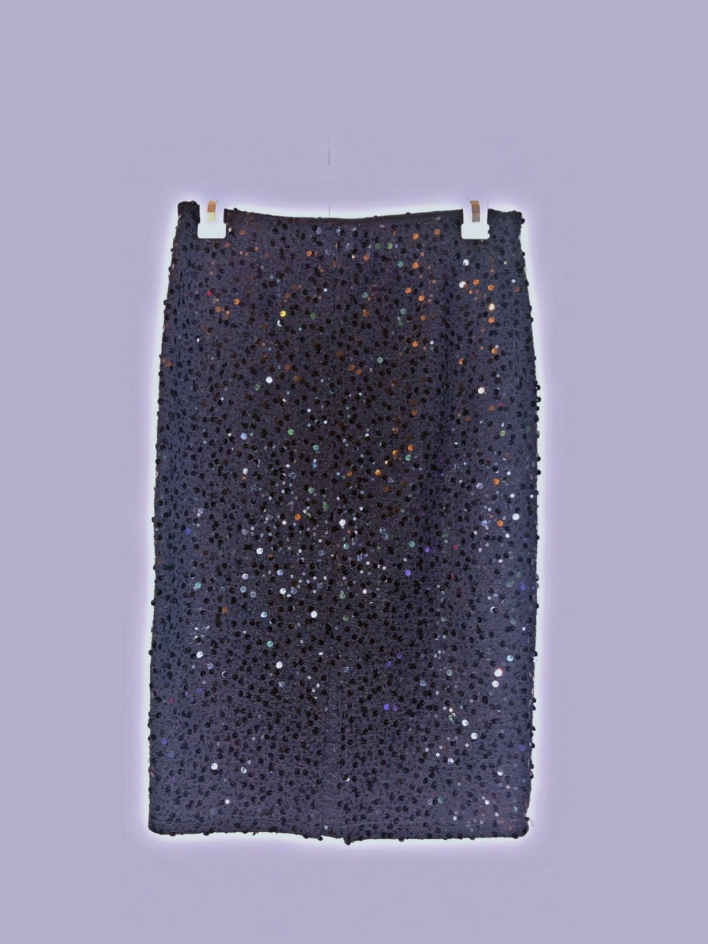 She + Sky Black Sequin Pencil Skirt